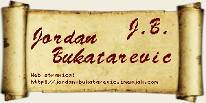 Jordan Bukatarević vizit kartica